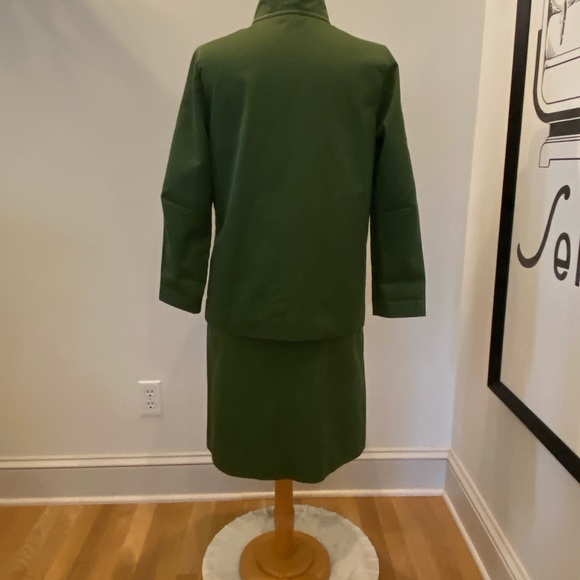 Minnesota Woolen Vintage Green Jacket & Skirt 2 Piece Set / Gold Snap Closures - Picture 4 of 16